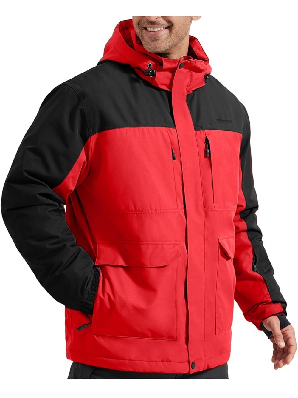 Waterproof Ski Jacket Fleece Lined Warm with Hood Fully Taped Seams 3XL